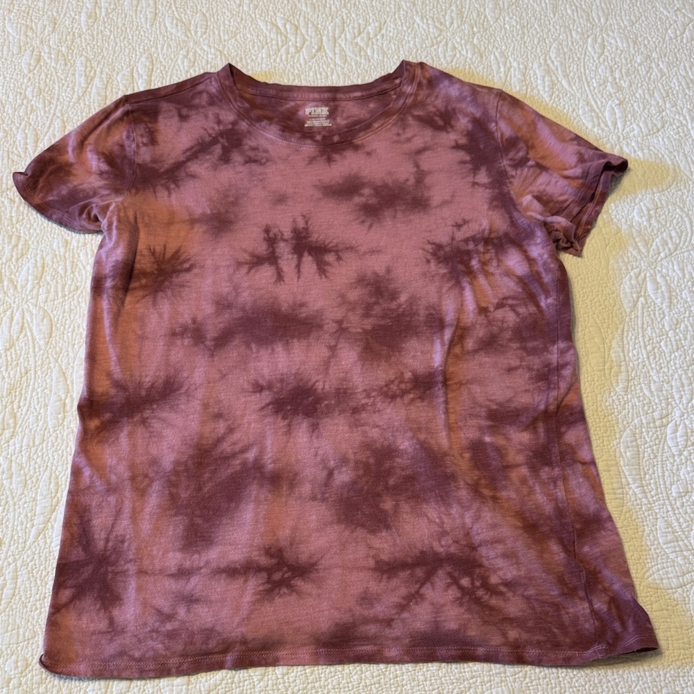 PINK Victoria's Secret Mauve Tie-Dye Tee